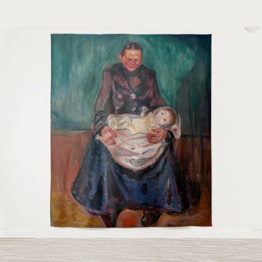 Edvard Munch - Frau mit kranken Kindern, Erbschaft Wandteppich (Vorderseite)