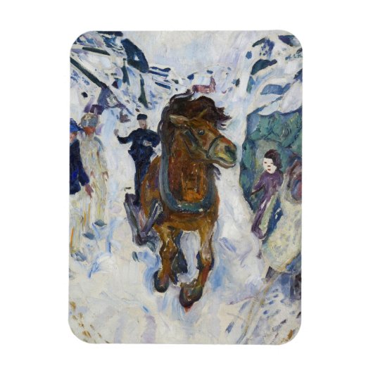 Edvard Munch - Galloping Horse Magnet (Vertikal)