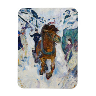 Edvard Munch - Galloping Pferd Magnet