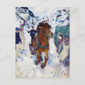 Edvard Munch Galloping Pferd Postkarte (Vorderseite)