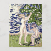 Edvard Munch Girls pflücken Äpfel Postkarte (Vorderseite)