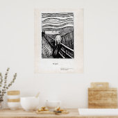 Edvard Munch illustriert den Schrei Poster (Küche)