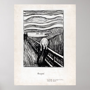 Edvard Munch illustriert den Schrei Poster