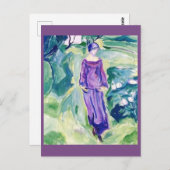 Edvard Munch, im Garten spazieren Postkarte (Vorne/Hinten)