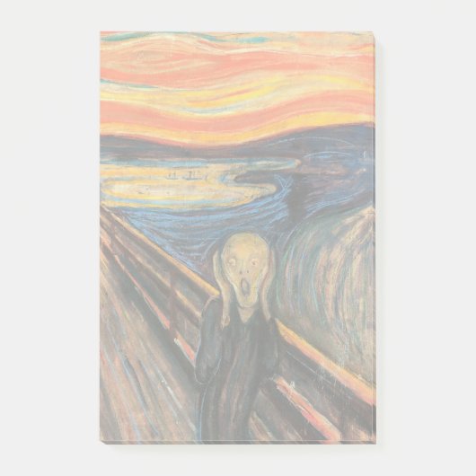 Edvard Munch ist der Schrei Post-it Klebezettel (Vorderseite)
