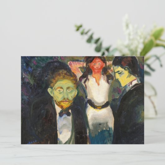 Edvard Munch - Jealousy Einladung (Stehend Vorderseite)