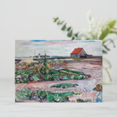 Edvard Munch - Küste. Landschaft in der Nähe von L Dankeskarte (Stehend Vorderseite)