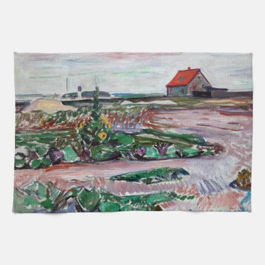 Edvard Munch - Küste. Landschaft in der Nähe von L Geschirrtuch (Horizontal)