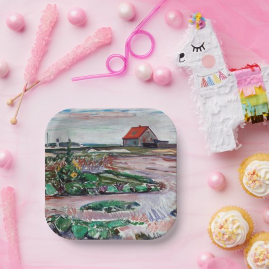 Edvard Munch - Küste. Landschaft in der Nähe von L Pappteller (Party)