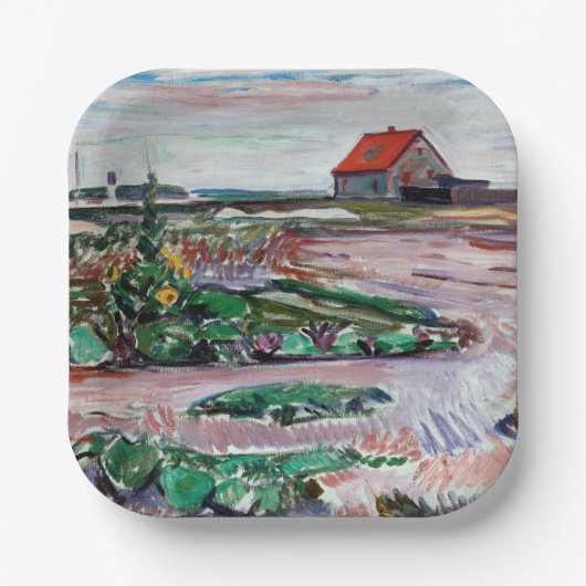 Edvard Munch - Küste. Landschaft in der Nähe von L Pappteller (Vorderseite)