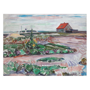 Edvard Munch - Küste. Landschaft in der Nähe von L Tischdecke