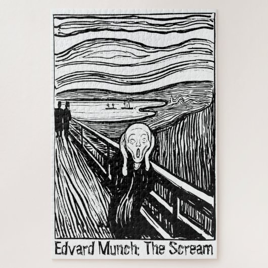 Edvard Munch Lithograph Der Schrei Art 1000 Stück Puzzle (Vertikal)