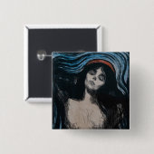Edvard Munch - Madonna Lithografie Button (Vorne & Hinten)