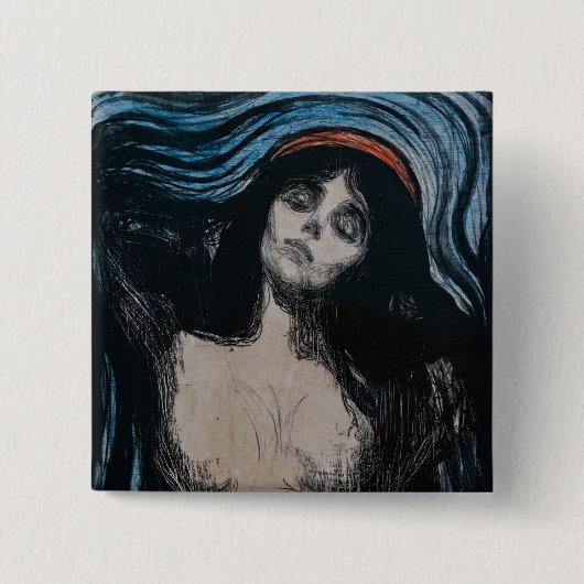 Edvard Munch - Madonna Lithografie Button (Vorderseite)