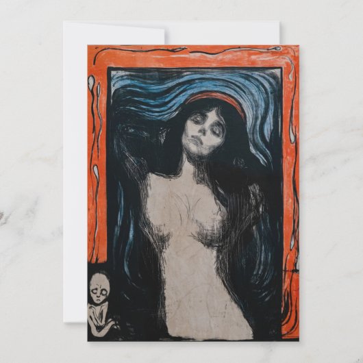 Edvard Munch - Madonna Lithografie Dankeskarte (Vorderseite)