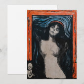 Edvard Munch - Madonna Lithografie Dankeskarte (Vorne/Hinten)