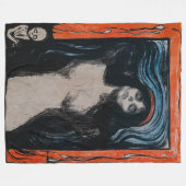 Edvard Munch - Madonna Lithografie Fleecedecke (Vorderseite (Horizontal))