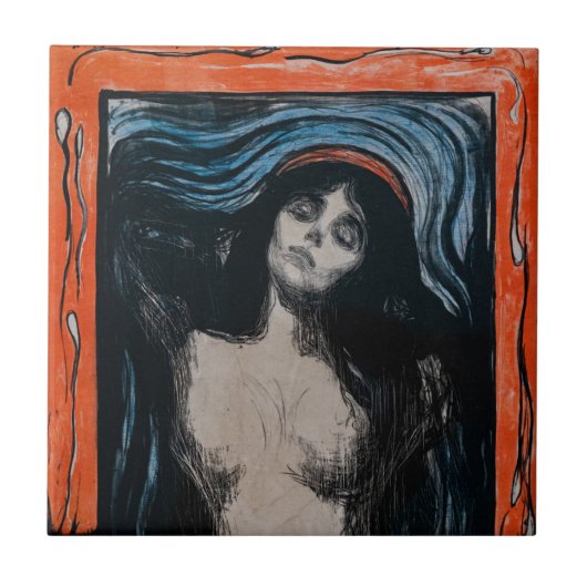 Edvard Munch - Madonna Lithografie Fliese (Vorderseite)
