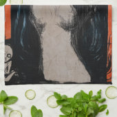 Edvard Munch - Madonna Lithografie Geschirrtuch (Gefaltet)