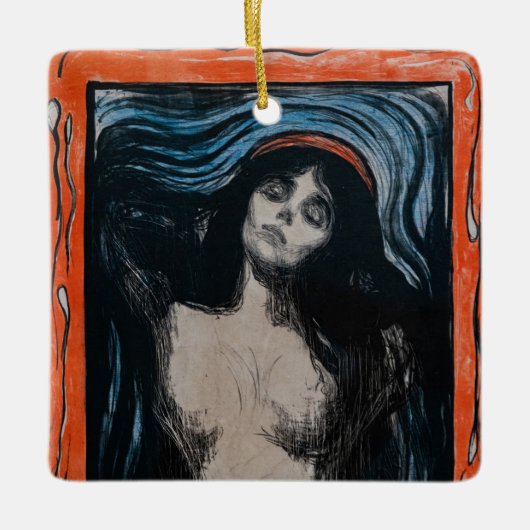 Edvard Munch - Madonna Lithografie Keramikornament (Vorderseite)