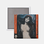 Edvard Munch - Madonna Lithografie Magnet (Vorderseite/Rückseite)