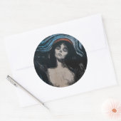 Edvard Munch - Madonna Lithografie Runder Aufkleber (Umschlag)