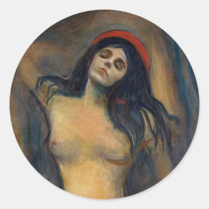Edvard Munch - Madonna Runder Aufkleber