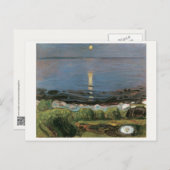 Edvard Munch Malerei, Sommernacht am Strand Postkarte (Vorne/Hinten)