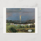 Edvard Munch Malerei, Sommernacht am Strand Postkarte (Vorderseite)