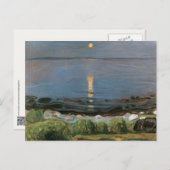 Edvard Munch Malerei, Sommernacht am Strand Postkarte (Vorne/Hinten)