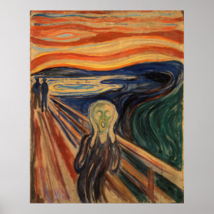 Edvard Munch malt Der Schrei (Skrik) 1910 Poster