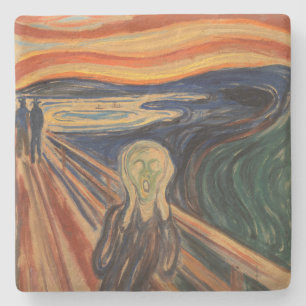 Edvard Munch malt Der Schrei (Skrik) 1910 Steinuntersetzer