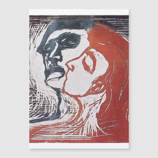 Edvard Munch - Mann und Frau Magnetkarte (Vorderseite)
