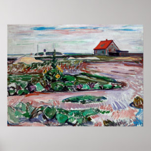 Edvard Munch - Meeresküste. Landschaft bei Lübeck Poster