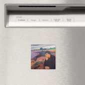 Edvard Munch - Melancholie 1894 Magnet (In Situ (Geschirrspüler))