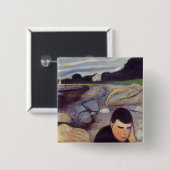 Edvard Munch - Melancholie Button (Vorne & Hinten)