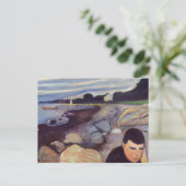 Edvard Munch - Melancholie Postkarte (Stehend Vorderseite)