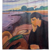 Edvard Munch - Melancholy 1894 Duschvorhang (Vorderseite)