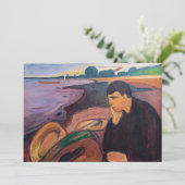 Edvard Munch - Melancholy 1894 Einladung (Stehend Vorderseite)