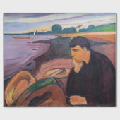Edvard Munch - Melancholy 1894 Geschenkpapier (Flach)
