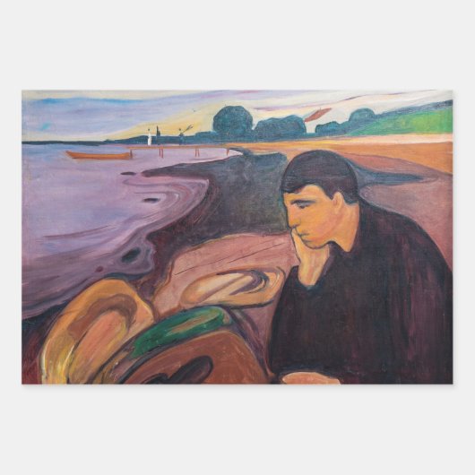 Edvard Munch - Melancholy 1894 Geschenkpapier Set (Vorderseite 3)