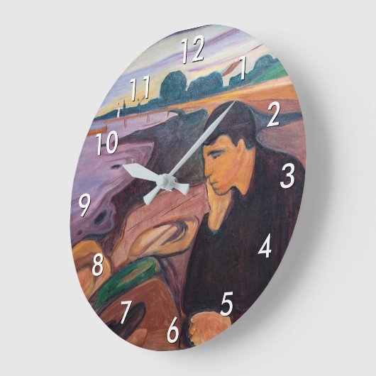 Edvard Munch - Melancholy 1894 Große Wanduhr (Winkel)