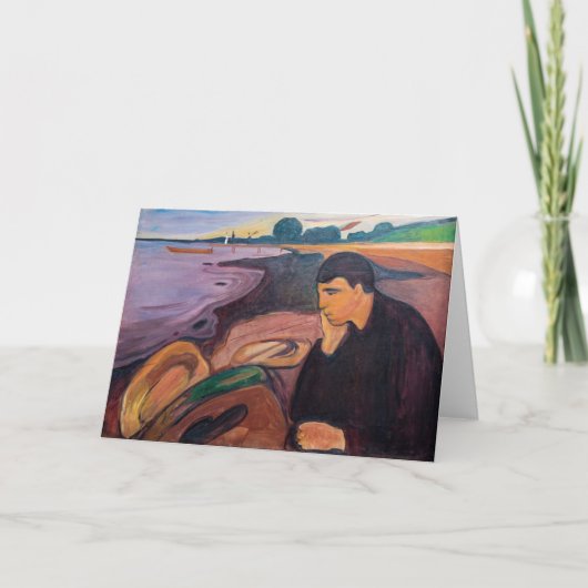 Edvard Munch - Melancholy 1894 Karte (Vorderseite)