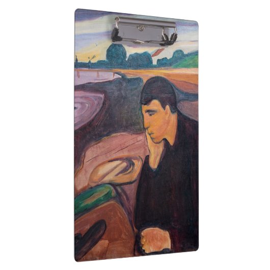 Edvard Munch - Melancholy 1894 Klemmbrett (Rechts)