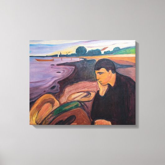 Edvard Munch - Melancholy 1894 Leinwanddruck (Vorderseite)