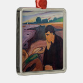 Edvard Munch - Melancholy 1894 Ornament Aus Metall (Rechts)