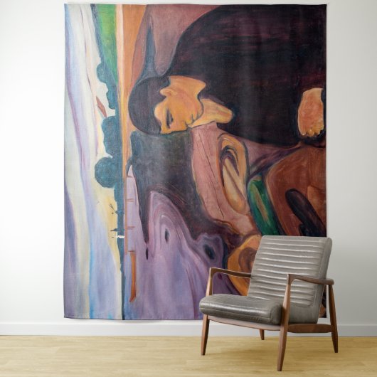 Edvard Munch - Melancholy 1894 Wandteppich (Beispiel)