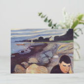 Edvard Munch - Melancholy Dankeskarte (Stehend Vorderseite)