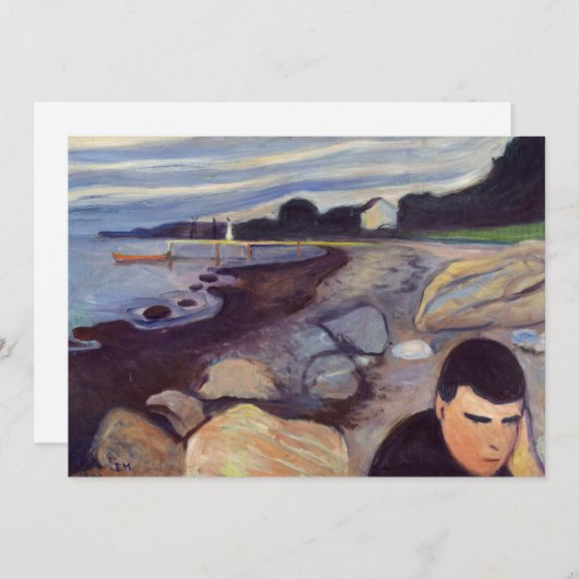 Edvard Munch - Melancholy Dankeskarte (Vorne/Hinten)