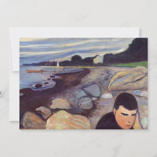 Edvard Munch - Melancholy Einladung (Vorderseite)